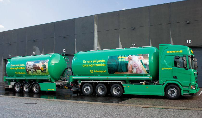 Børstad Transport – 35 m³ feed tank body and 32 m³ trailer