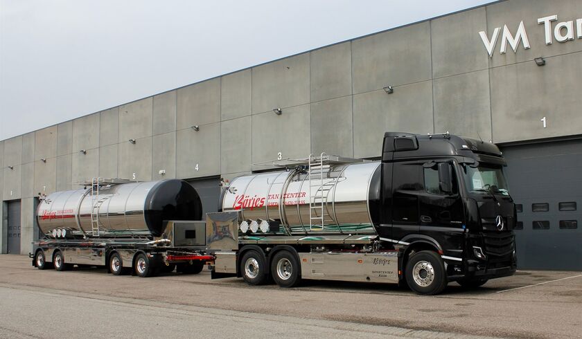 Börjes Tankcenter – 2 × 18,000-litre chemical tank bodies and 2 × 33,000-litre chemical tank trailers